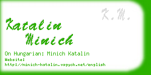 katalin minich business card